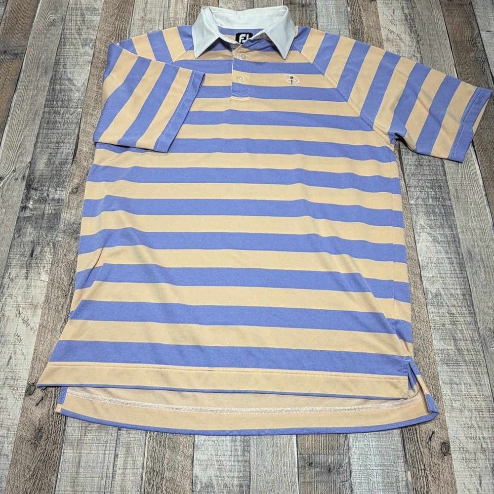 FootJoy Disney World Polo Shirt Men's XL Stripe Golf Performance Stretch Classic